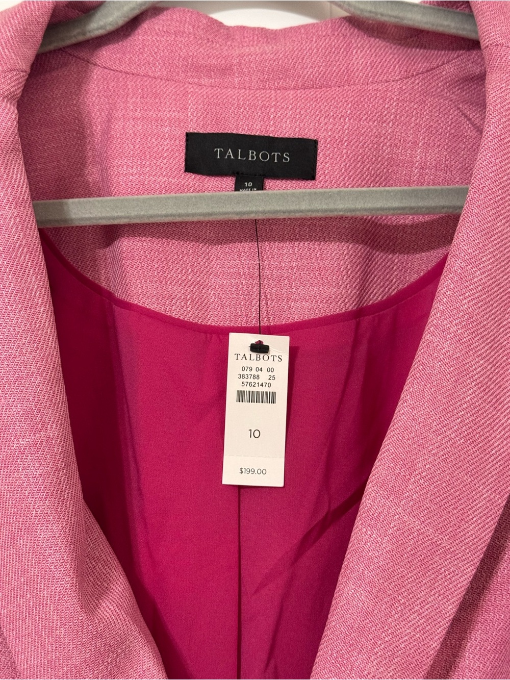Talbots Hot Pink Single-Button Blazer - Picture 4 of 4